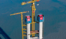 
        		1768米一跨过海！双屿门特大桥首座主塔顺利封顶 !	